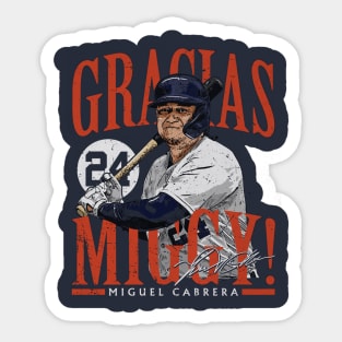 Miguel Cabrera Detroit Gracias Miggy Sticker